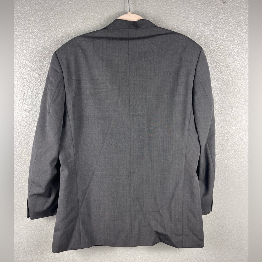 BOSS HUGO BOSS Saks Fifth Avenue Virgin Wool Men’s Blazer Suit Jacket Grey Lined - Picture 12 of 12